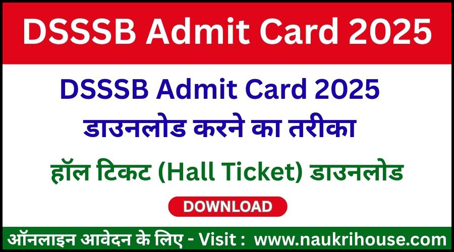 DSSSB Admit Card 2025