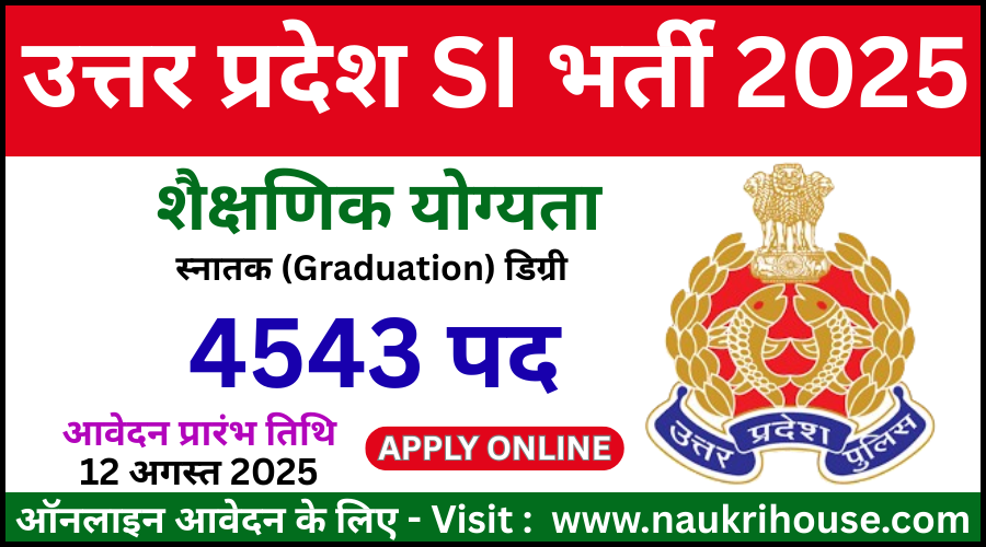 UP Police Sub Inspector Vacancy 2025