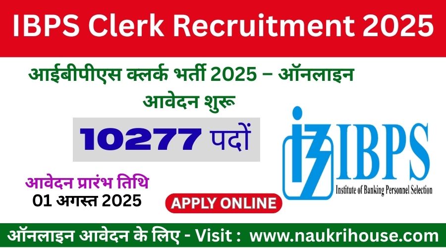 ibps clerk recruitment 2025