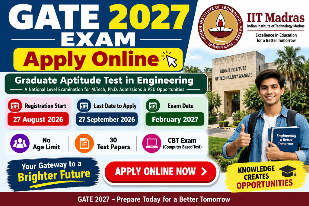 GATE 2027 Exam Apply Online