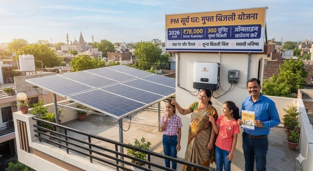 PM Surya Ghar Muft Bijli Yojana 2026: ₹78,000 Solar Subsidy, 300 Unit Free Electricity, Online Apply 1 PM Surya Ghar Muft Bijli Yojana 2026 Solar Subsidy